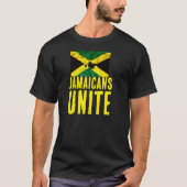 JAMAICANS UNITE Basic Dunkle T - Shirt (Vorderseite)