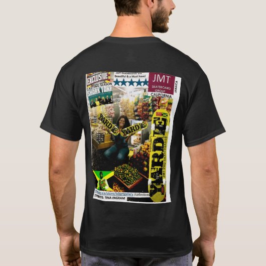 JAMAICANS UNITE Basic Dunkle T - Shirt (Rückseite)