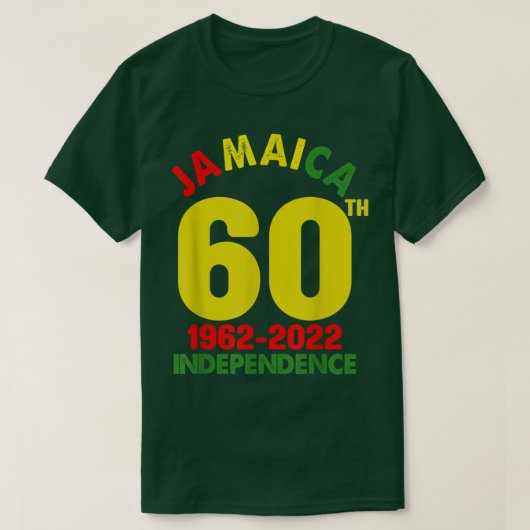Jamaika 60. Feier Unabhängigkeitstag 2022 Marmelad T-Shirt (Design vorne)