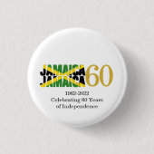 JAMAIKA 60 Jahre Unabhängigkeit Button (Vorderseite)