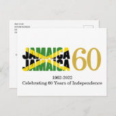 JAMAIKA 60 Jahre Unabhängigkeit Postkarte (Vorne/Hinten)