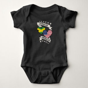 Jamaika American Heart Flags Jamaika Amerika Baby Strampler