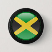 Jamaika-Blasen-Flagge Button (Vorderseite)