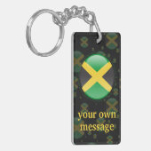 Jamaika-Blasen-Flagge Schlüsselanhänger (Vorderseite links)