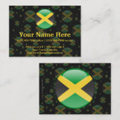 Jamaika-Blasen-Flagge Visitenkarte (Vorne/Hinten)