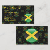 Jamaika-Blasen-Flagge Visitenkarte (Vorne/Hinten)