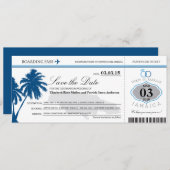 Jamaika-Boarding-Pass Save the Date (Vorne/Hinten)