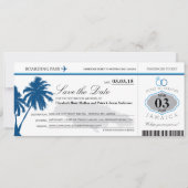 Jamaika-Boarding-Pass Save the Date (Vorderseite)