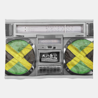 Jamaika boombox küchentuch