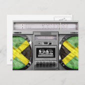 Jamaika-Boombox Postkarte (Vorne/Hinten)