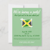 Jamaika-Bürsten-Flagge Einladung (Rückseite)