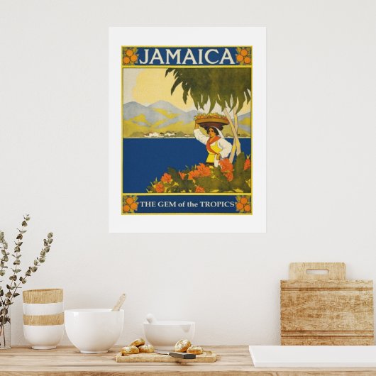 Jamaika das Gedicht der tropischen Leinwand Poster (Küche)