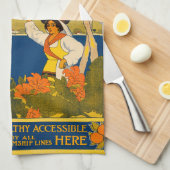 Jamaika, das Juwel der Tropen Küchentuch (Viertel Falte)