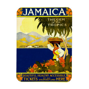 Jamaika, das Juwel der Tropen Reiseplakat 1910 Magnet