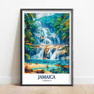 Jamaika Druck - Dunn_s River Falls Kunst - Jamaika Poster