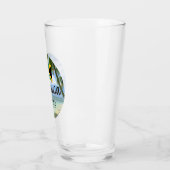 "Jamaika Est. 1962" Strand mit jamaikanischer Flag Glas (Links)