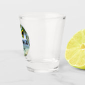 "Jamaika Est. 1962" Strand mit jamaikanischer Flag Schnapsglas (Rechts)