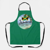 "Jamaika Est. 1962" Strand mit jamaikanischer Flag Schürze (Vorderseite)