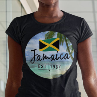 "Jamaika Est. 1962" Strand mit jamaikanischer Flag T-Shirt