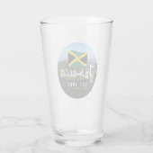 "Jamaika Est. Blaue Berge 1962 mit Flagge Glas (Rückseite)