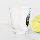 "Jamaika Est. Blaue Berge 1962 mit Flagge Schnapsglas (Links)