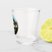 "Jamaika Est. Blaue Berge 1962 mit Flagge Schnapsglas (Rechts)