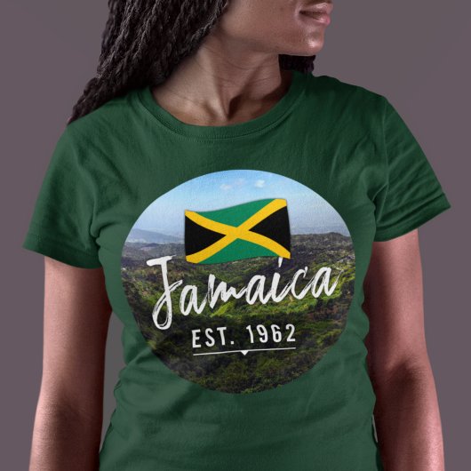 "Jamaika Est. Blaue Berge 1962 mit Flagge T-Shirt