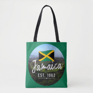 "Jamaika Est. Blaue Berge 1962 mit Flagge Tasche