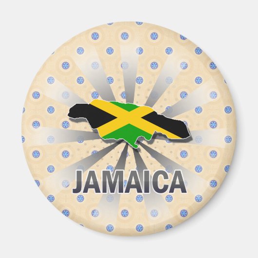 Jamaika Flag Karte 2.0 Magnet (Vorne)