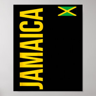 Jamaika-Flagge Athletik-Fußball-Sporttrikot Poster