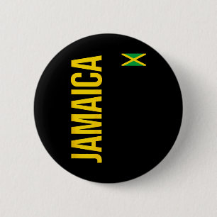 Jamaika-Flagge Athletik-Fußball-Trikot Button