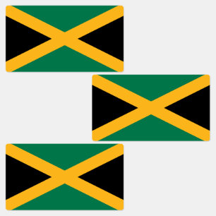 Jamaika-Flagge Etiketten