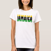 Jamaika-Flagge färbt jamaikanischen Streifen-T - T-Shirt (Vorderseite)