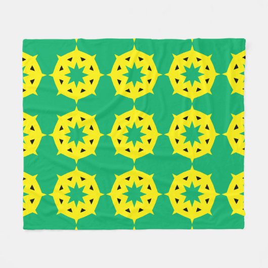 Jamaika-Flagge Fleecedecke (Vorderseite (Horizontal))