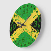 JAMAIKA-FLAGGE GROßE WANDUHR (Winkel)