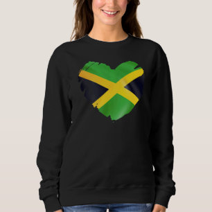 Jamaika-Flagge in Form von Herz-Jamaika Sweatshirt