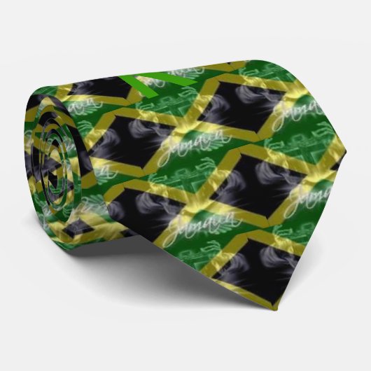 Jamaika-Flagge, Jamaika-Flagge, Jamaika-Flagge, Krawatte (Gerollt)