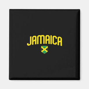 Jamaika-Flagge Jamaikanisches Vintage-Athletic-Thr Magnet