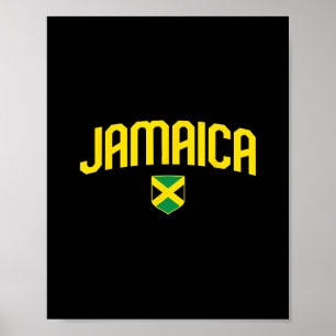 Jamaika-Flagge Jamaikanisches Vintage-Athletic-Thr Poster
