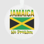 Jamaika-Flagge kein Problem Ornament (Rückseite)