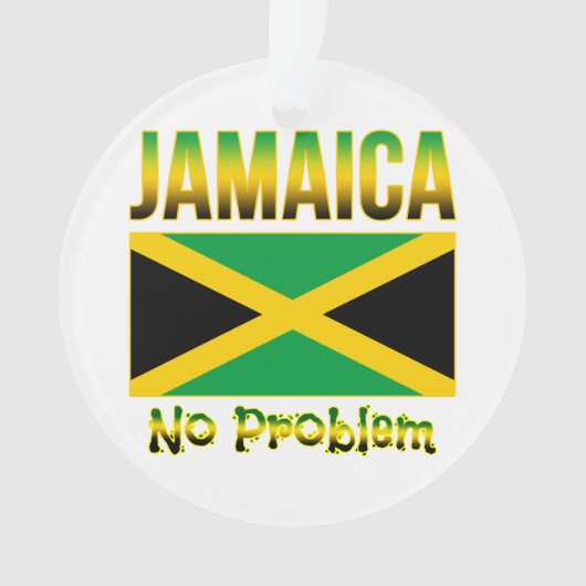 Jamaika-Flagge kein Problem Ornament (Vorderseite)