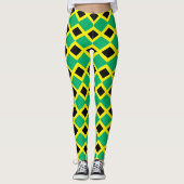 Jamaika-Flagge Leggings (Vorderseite)