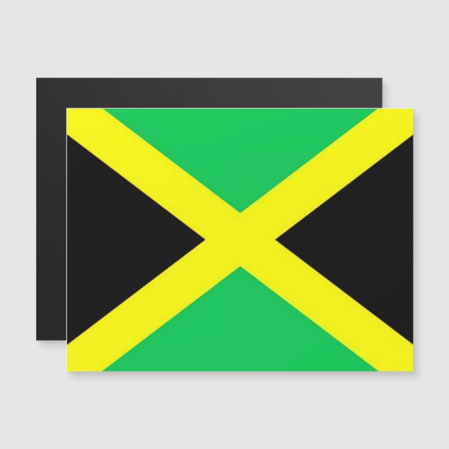 Jamaika - Flagge - Magnetkarte (Vorne/Hinten)