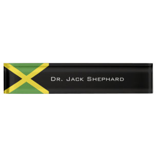 Jamaika-Flagge Namensplakette