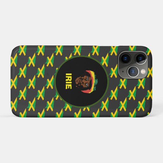 Jamaika-Flagge, Rastafarian-Kopf, Jamaika Case-Mate iPhone Hülle (Rückseite (Horizontal))