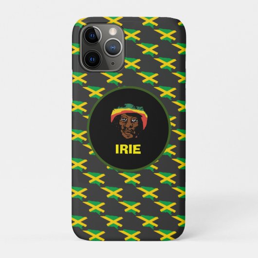 Jamaika-Flagge, Rastafarian-Kopf, Jamaika Case-Mate iPhone Hülle (Rückseite)