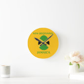 Jamaika-Flagge Runde Wanduhr (Zuhause)