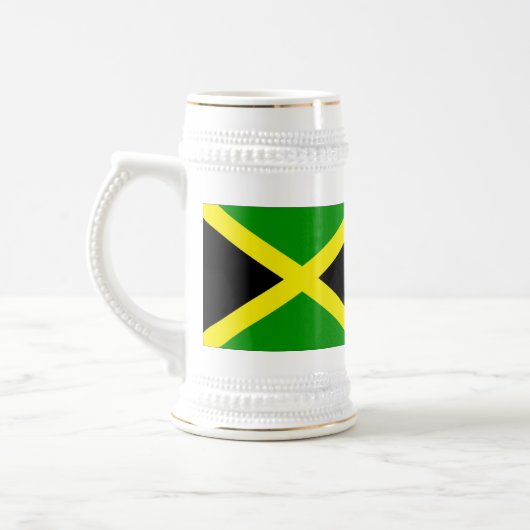 Jamaika-Flagge Stein Bierglas (Links)