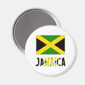 Jamaika-Flagge & Wort Magnet (Vorderseite/Rückseite)