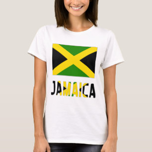 Jamaika-Flagge & Wort T-Shirt